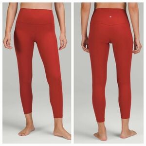 Lululemon Align Ribbed High-Rise Pant 25" Color Cayenne Sz 10